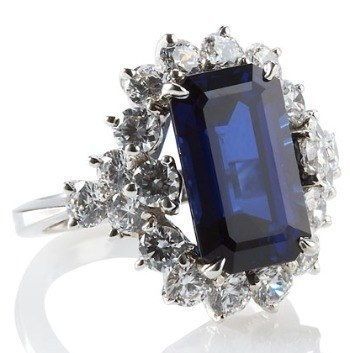 0330 5 sapphire and cz engagement ring we