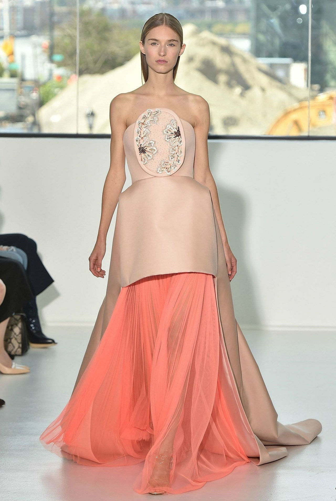 delpozo pink spring 2015 runway gown
