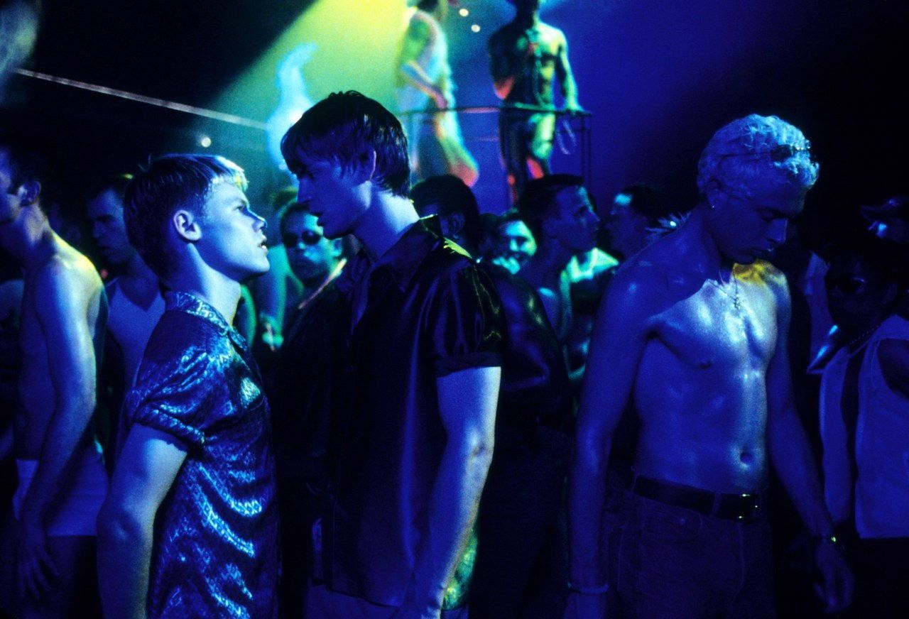 QUEER AS FOLK, (from left): Randy Harrison, Gale Harold, 2000-05. © Showtime Network / Courtesy: Eve