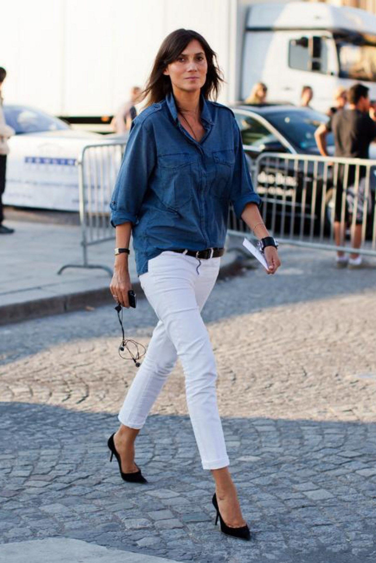 秋季 winter white jeans stockholm streetstyle