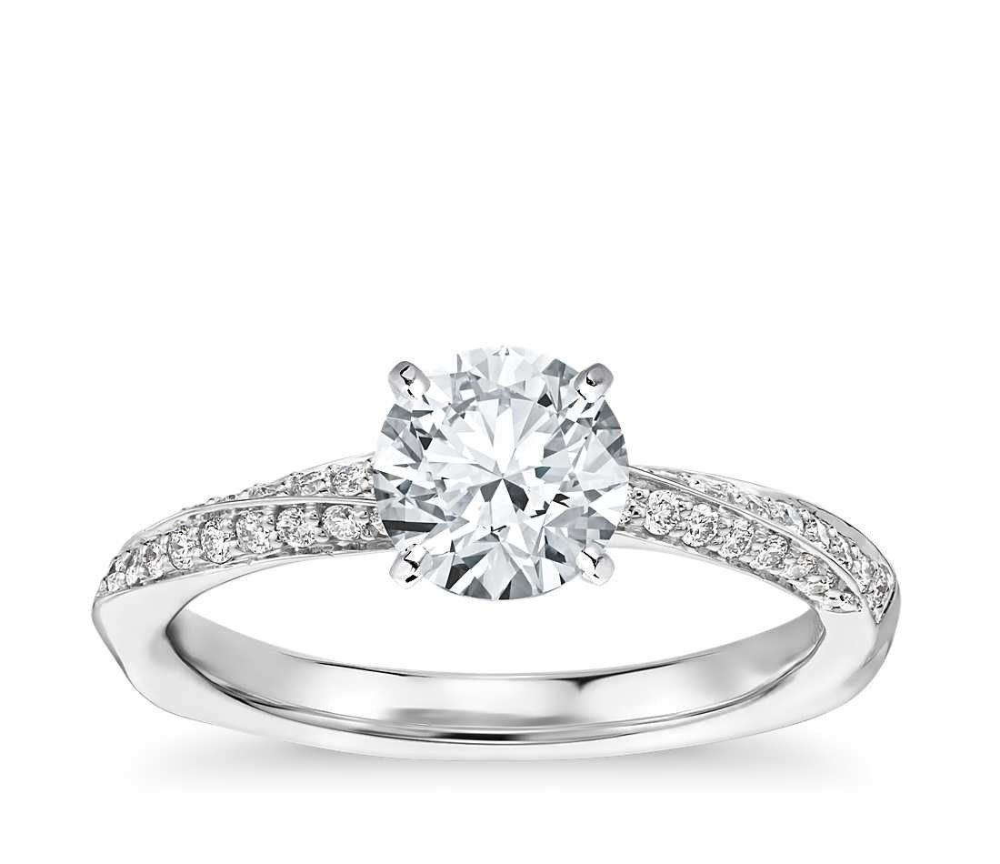 [مزدوج Row Rollover Twist Diamond Engagement Ring](http://www.bluenile.com/build-your-own-ring/double-rollover-pave-diamond-engagement-ring_60424?elem=title&track=product){: rel=nofollow}, $1,160 (setting only).