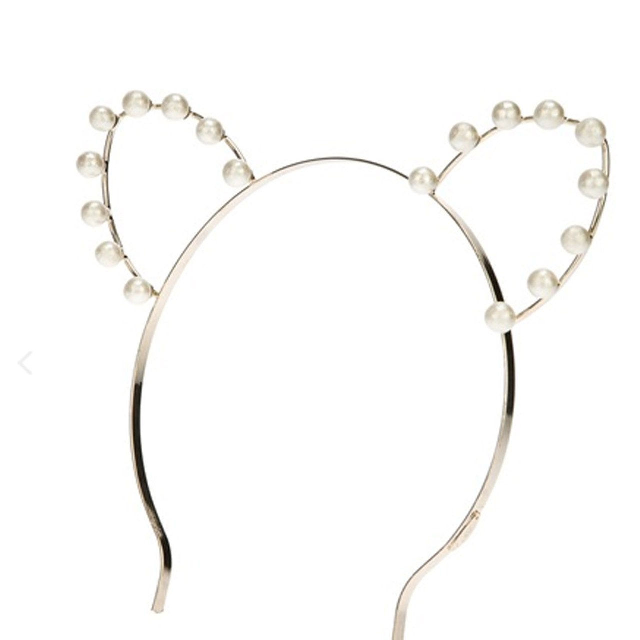 kočka ear headband pearls