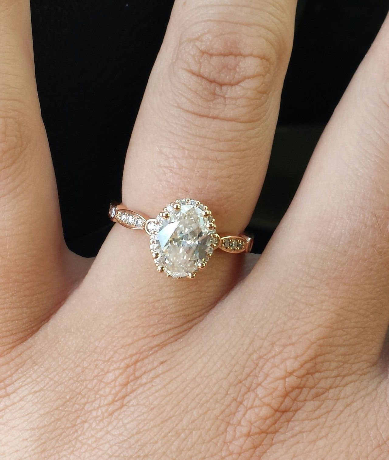 2 real girl diamond engagement rings 0825