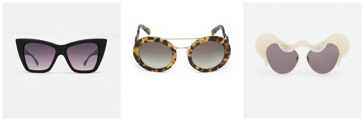 Muelle sunglasses, [$59.99](http://www.quayaustralia.com/collections/all/products/vesper); Prada sunglasses, [$335](https://www.shopbop.com/catwalk-aviator-sunglasses-prada/vp/v=1/1586717365.htm?folderID=20047&fm=other-viewall&os=false&colorId=94203); Gentle Monster sunglasses, [$450](https://www.openingceremony.com/products.asp?menuid=2&catid=14&subcatid=73&designerid=3411&productid=154117)