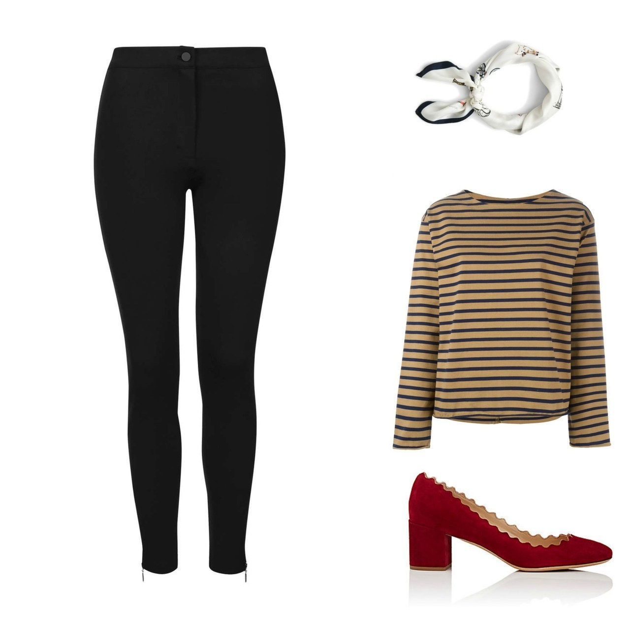 Topshop的 treggings, [$52](http://rstyle.me/n/bza5aa823e); J.Crew neck scarf, [$50](http://rstyle.me/n/bza5bw823e); MiH Jeans sweater, [$140](http://rstyle.me/n/bza5de823e); Chloé pumps, [$570](http://rstyle.me/n/bzcfsa823e) 