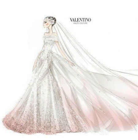 1004 anne hathaway wedding dress valentino wedding gown sketch we
