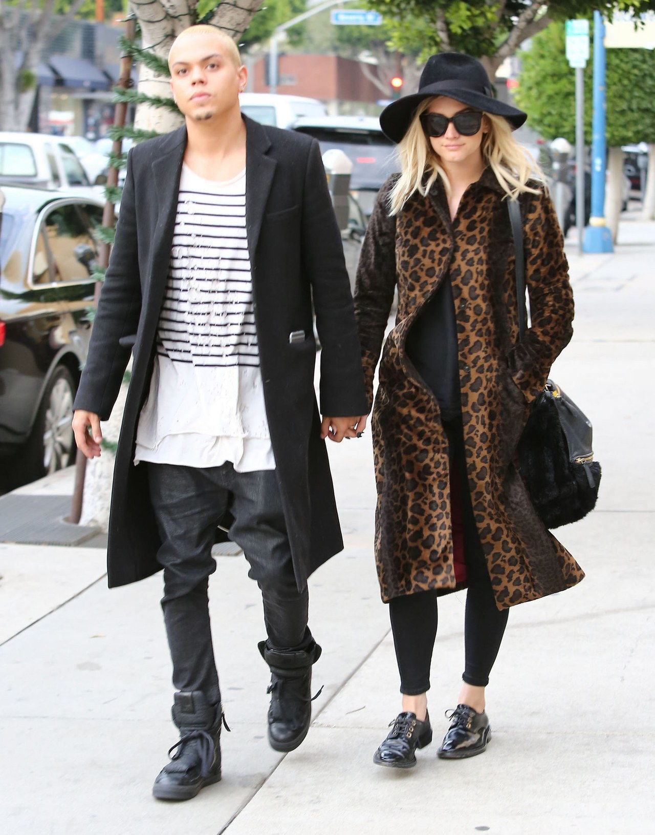 Ashlee simpson pregnant leopard coat