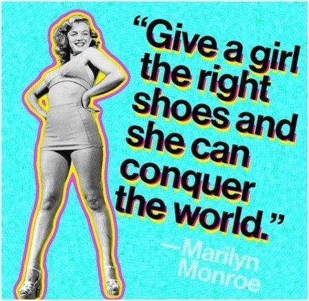 0709 fashion quotes shoes marilyn monroe fa