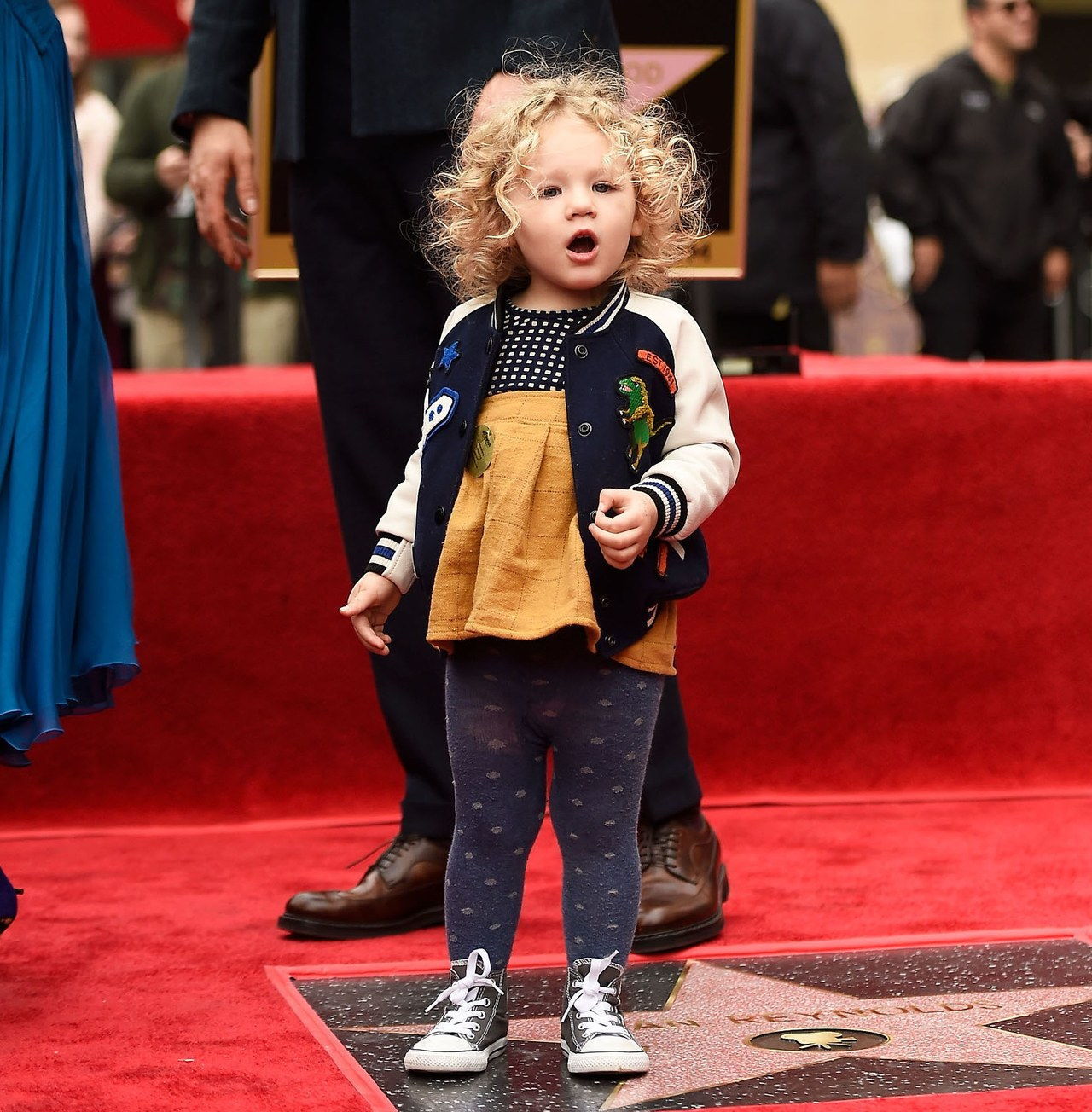 HOLLYWOOD, CA - DECEMBER 15: Actors Ryan Reynolds pose for a photo with his daughter James Reynolds as Ryan Reynolds is honored with star on the Hollywood Walk of Fame on December 15, 2016 in Hollywood, California. (Photo by Matt Winkelmeyer/Getty Images)
