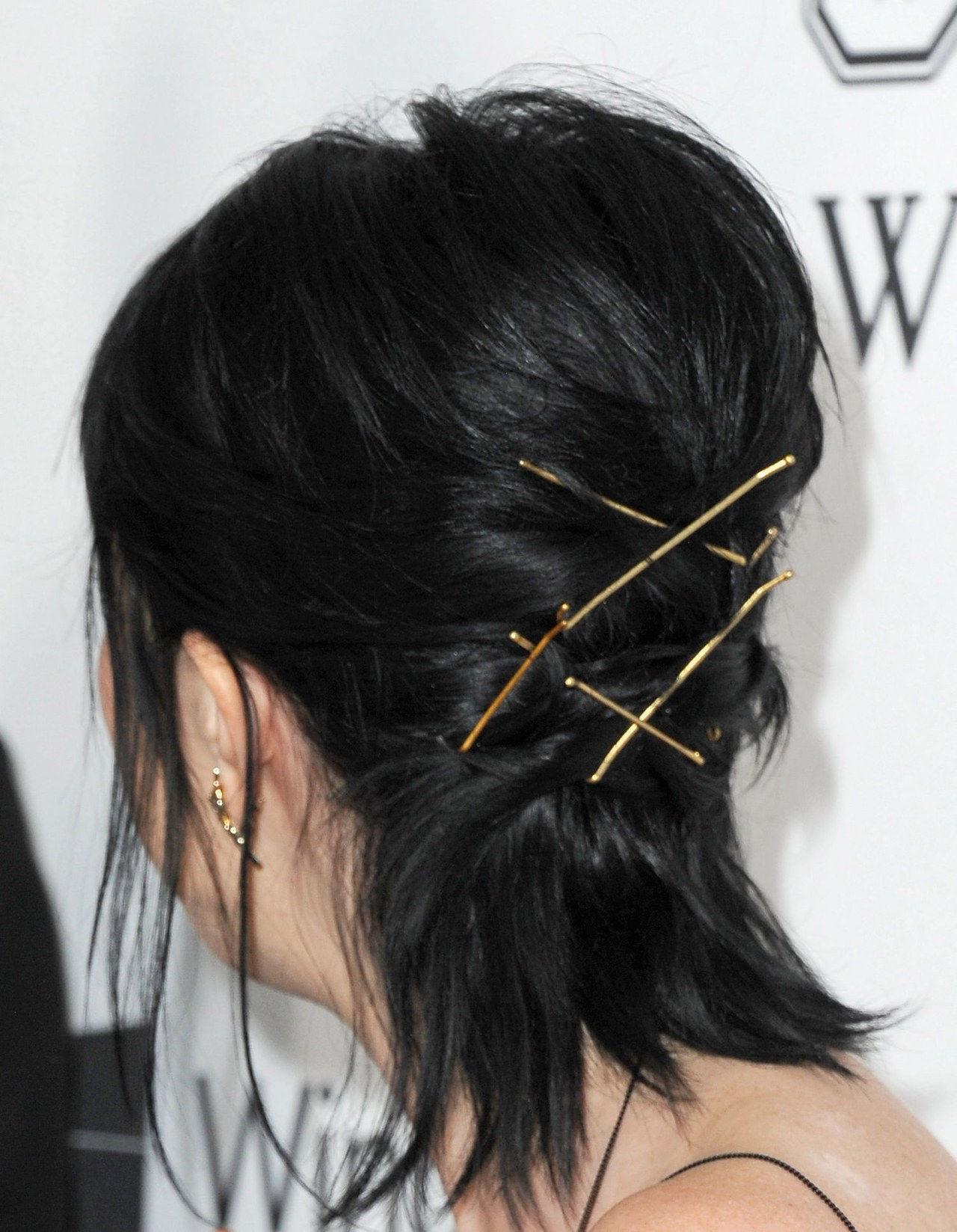 Carly rae jepsen pinned up hairstyle back