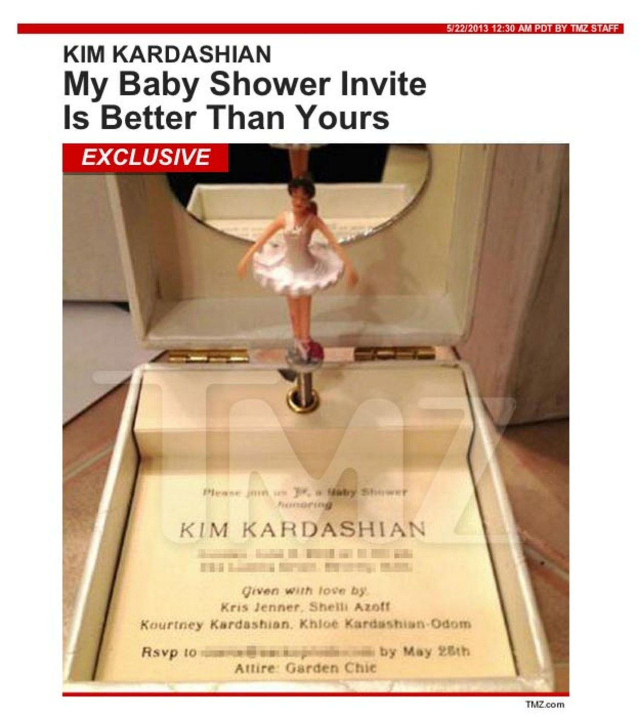 kim kardashian shower invitation