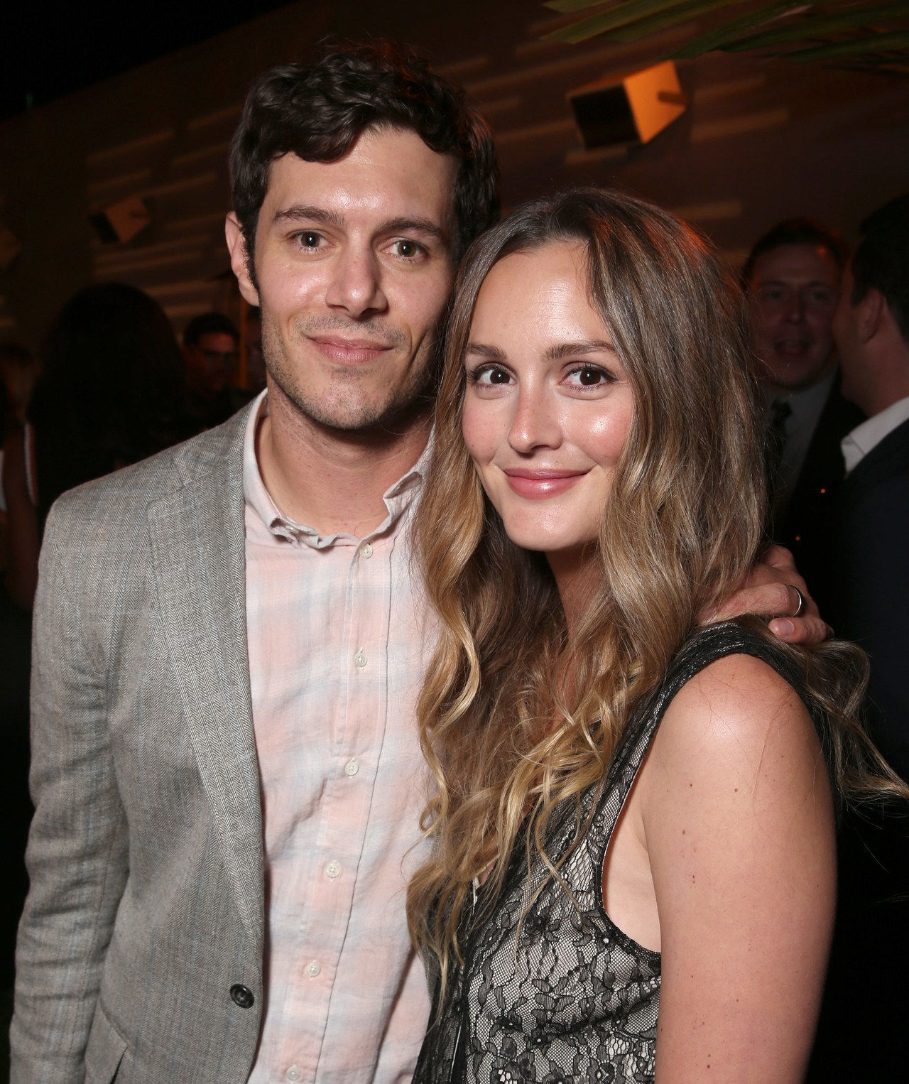 LOS ANGELES, CA - AUGUST 23: Adam Brody and Leighton Meester attend the after party for the premiere pf Crackle's 
