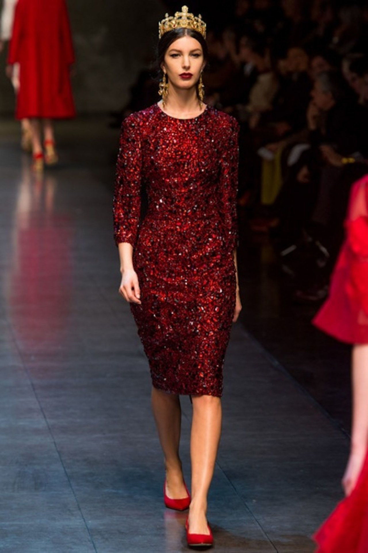 Dolce and gabbana red dress