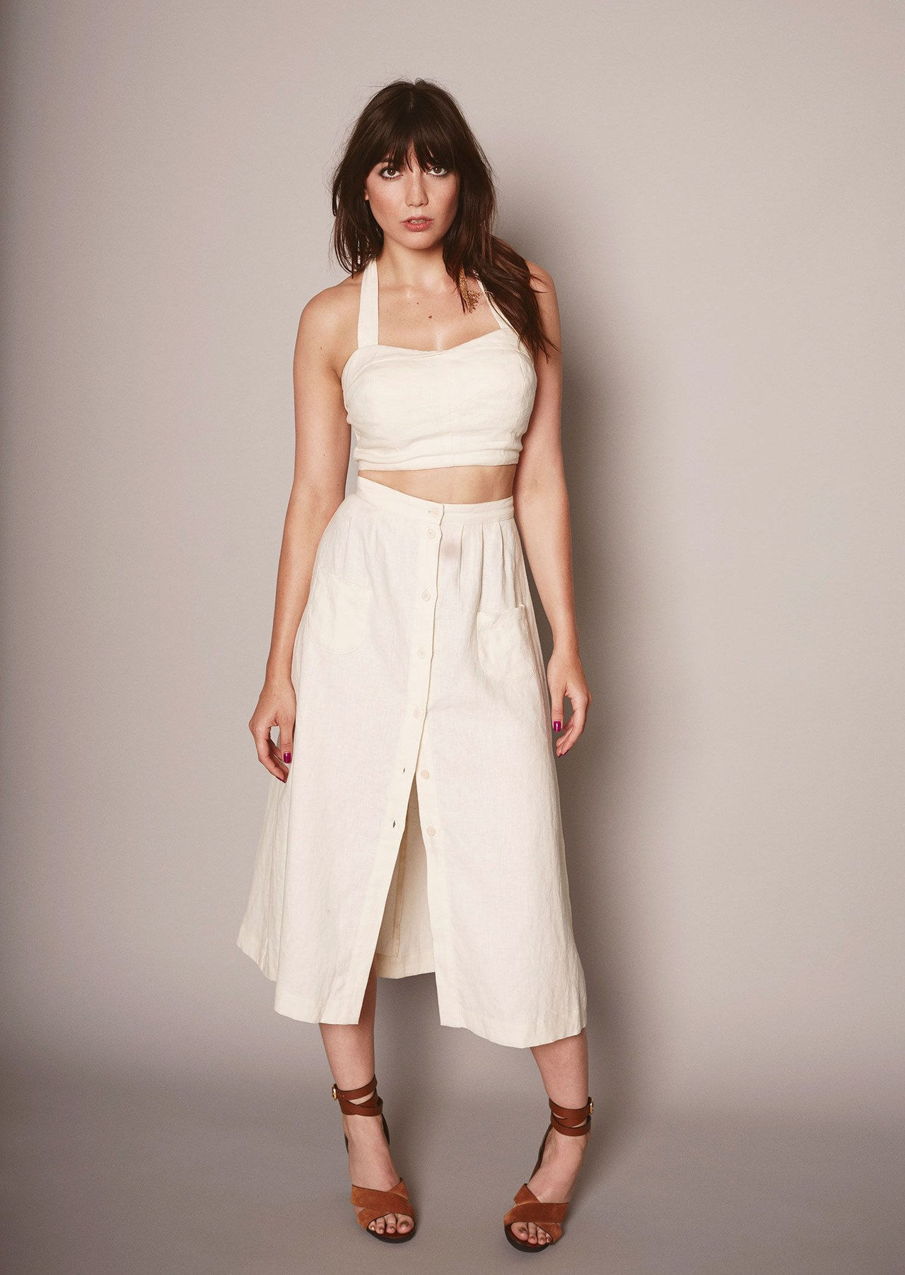 reforma big bust collection white crop top