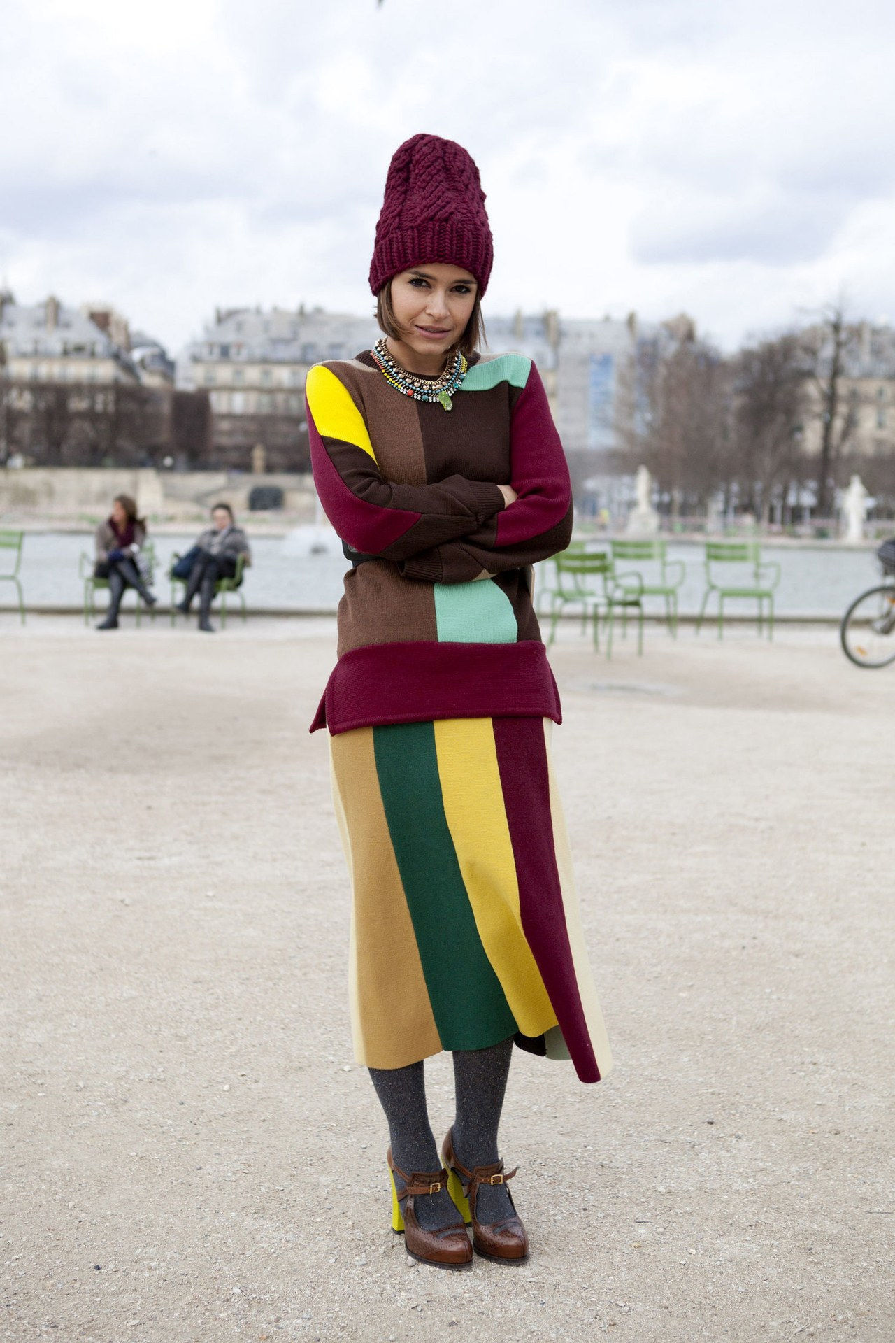 Miroslava duma pfw march 2012 chloe top skirt