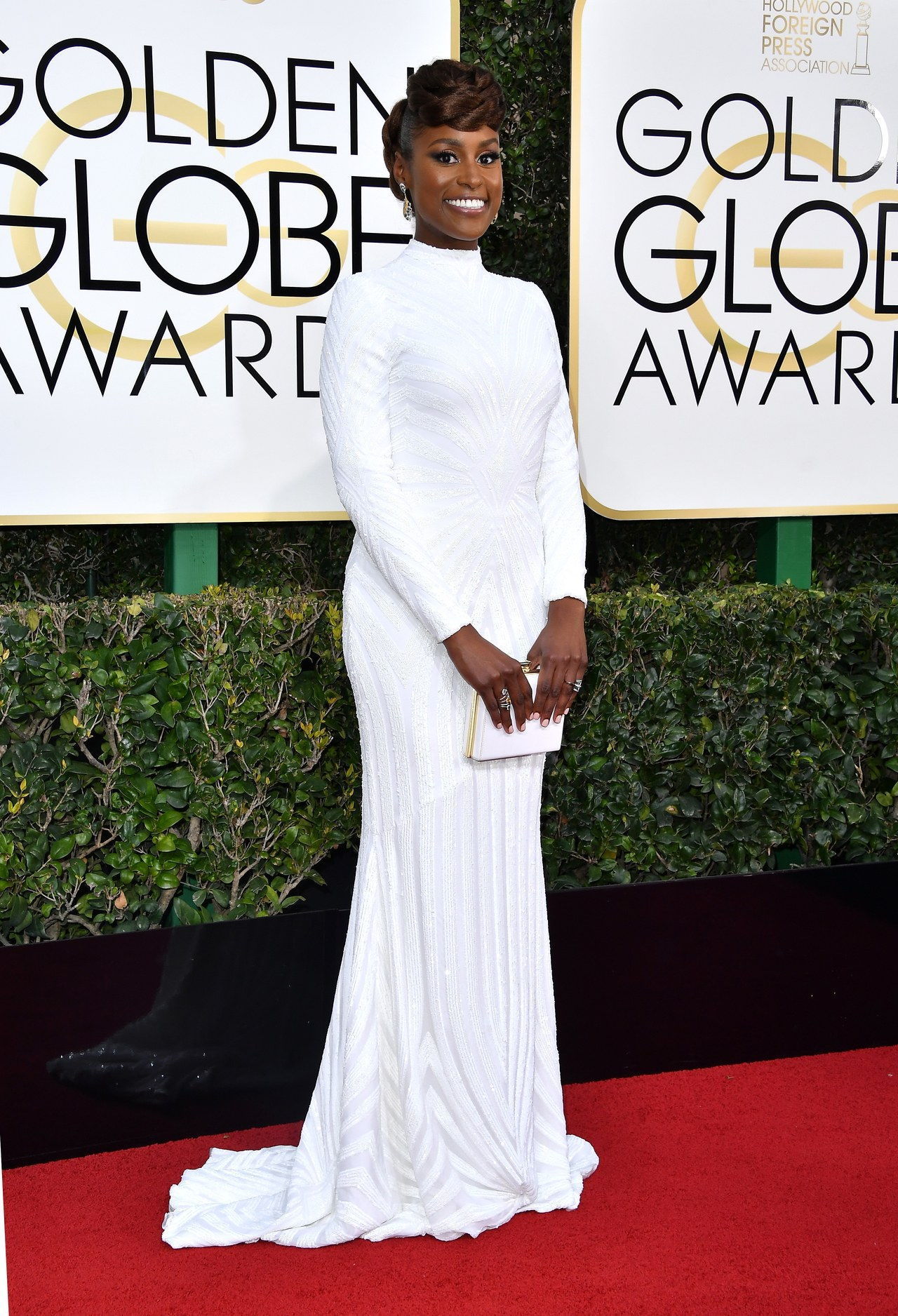 BEVERLY HILLS, CA - JANUARY 08: Actress Issa Rae attends the 74th Annual Golden Globe Awards at The Beverly Hilton Hotel on January 8, 2017 in Beverly Hills, California. (Photo by Steve Granitz/WireImage)