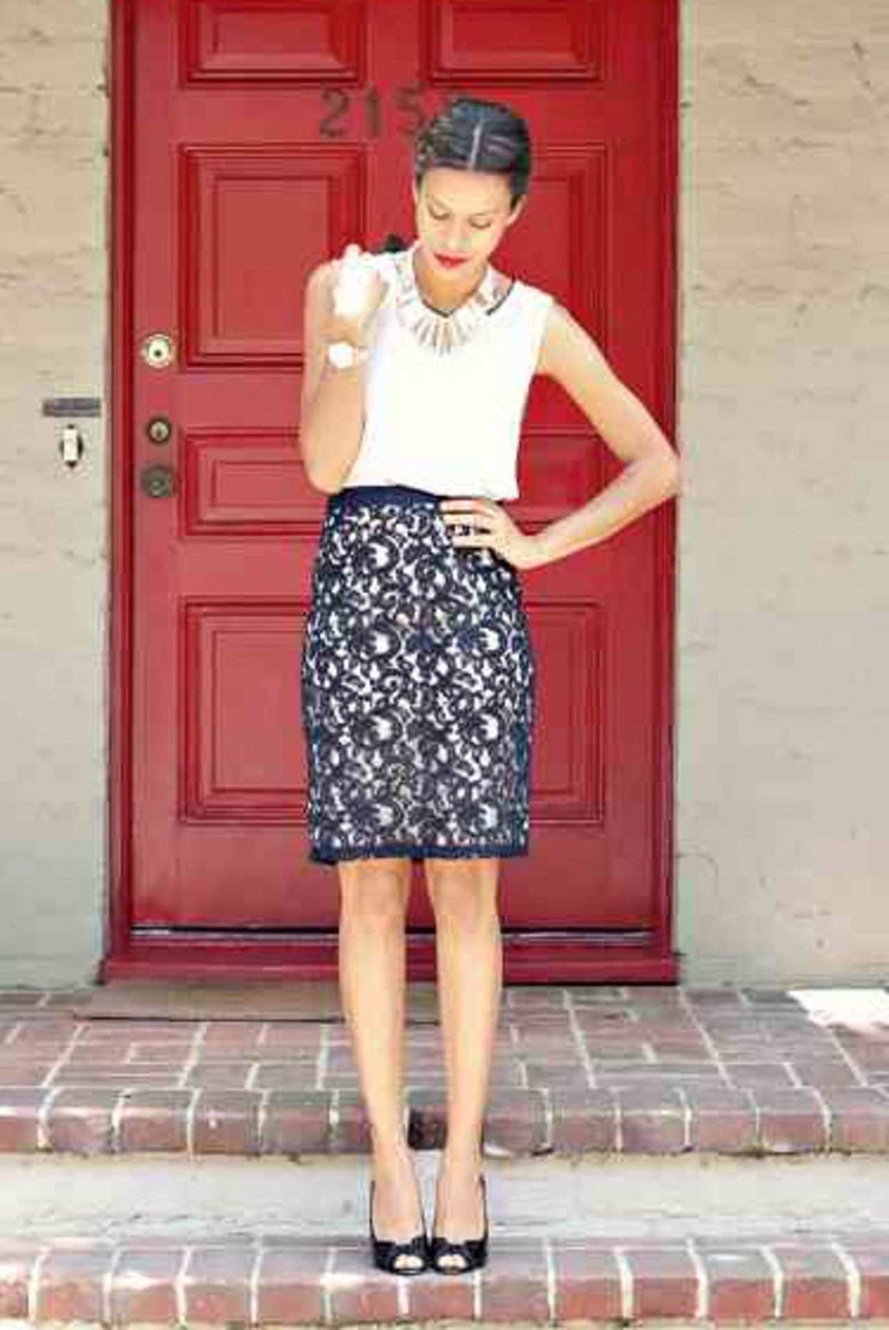 عمل office outfit pencil skirt style me grasie