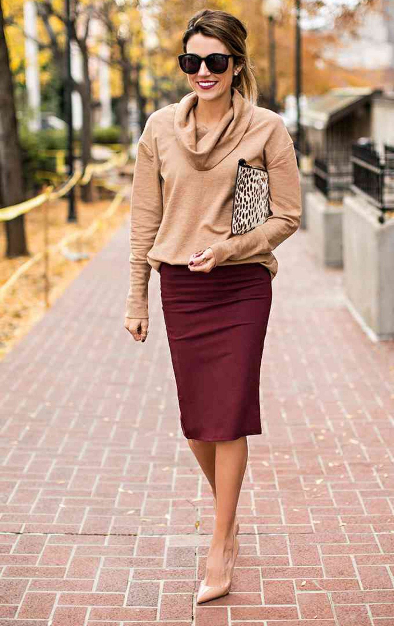 عمل office outfit pencil skirt hello fashion