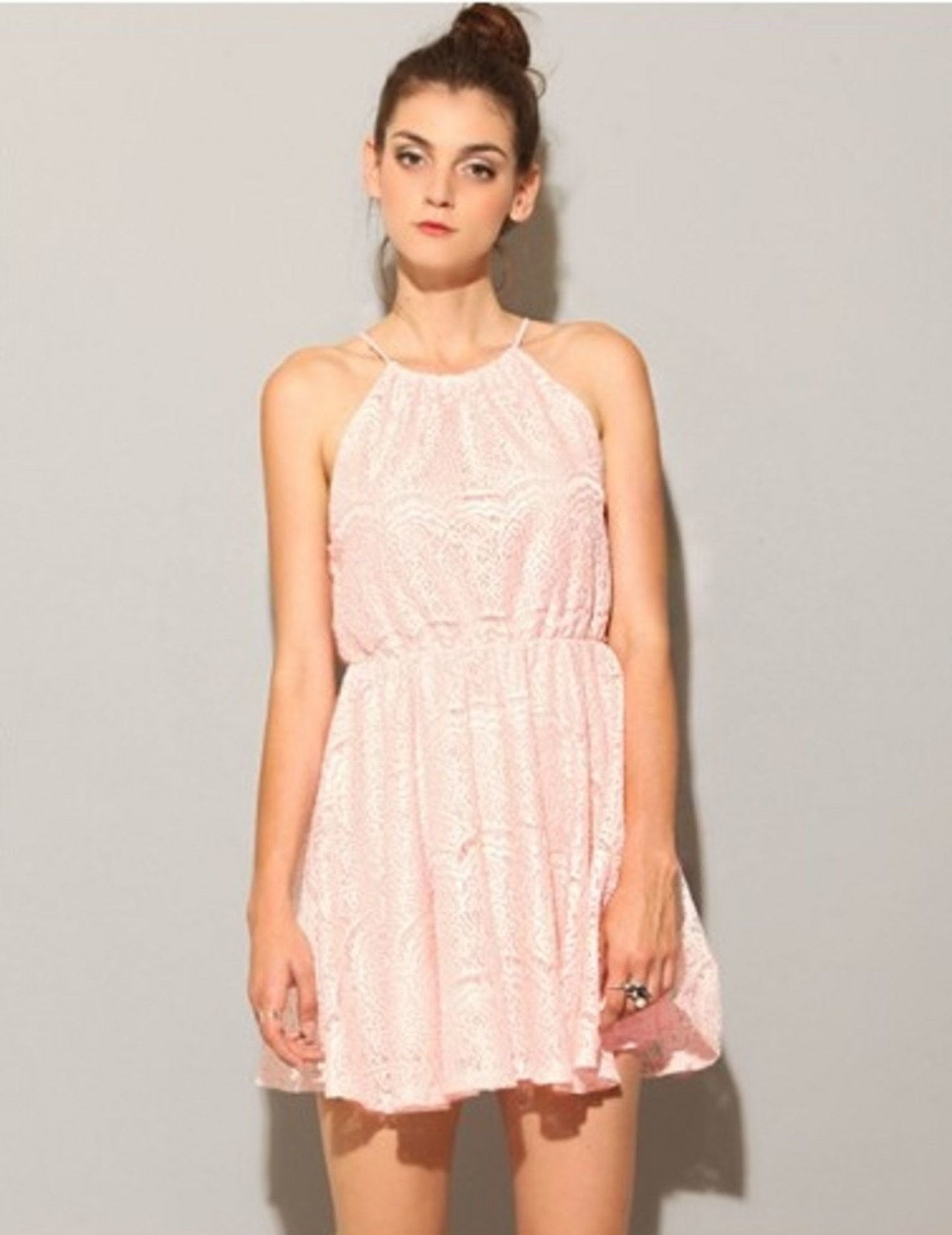 Pastel dresses Pixiemarket pastel pink lace dress fa