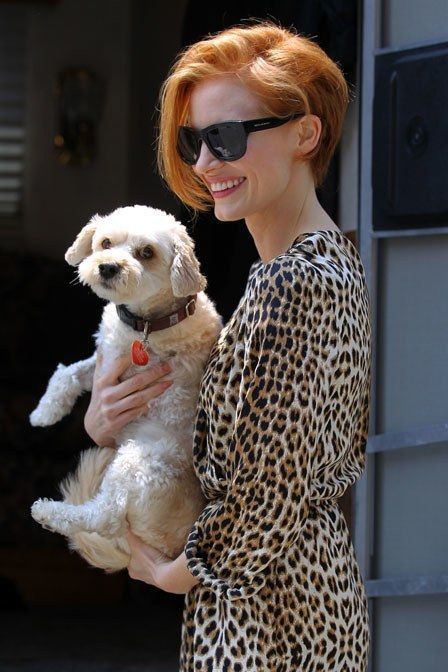 0725 jessica chastain new haircut side bd
