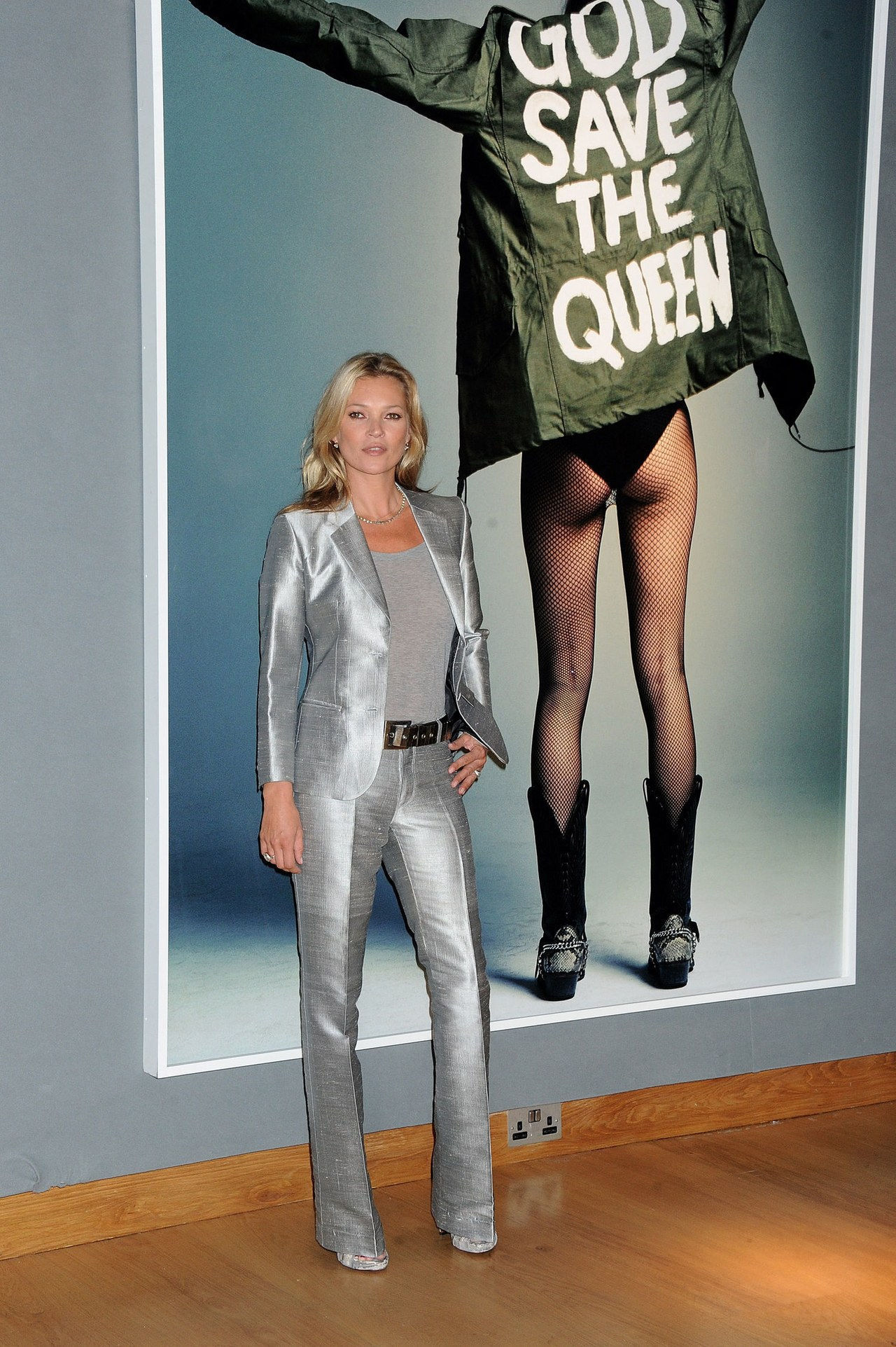 kate moss silver metallic pantsuit the collection