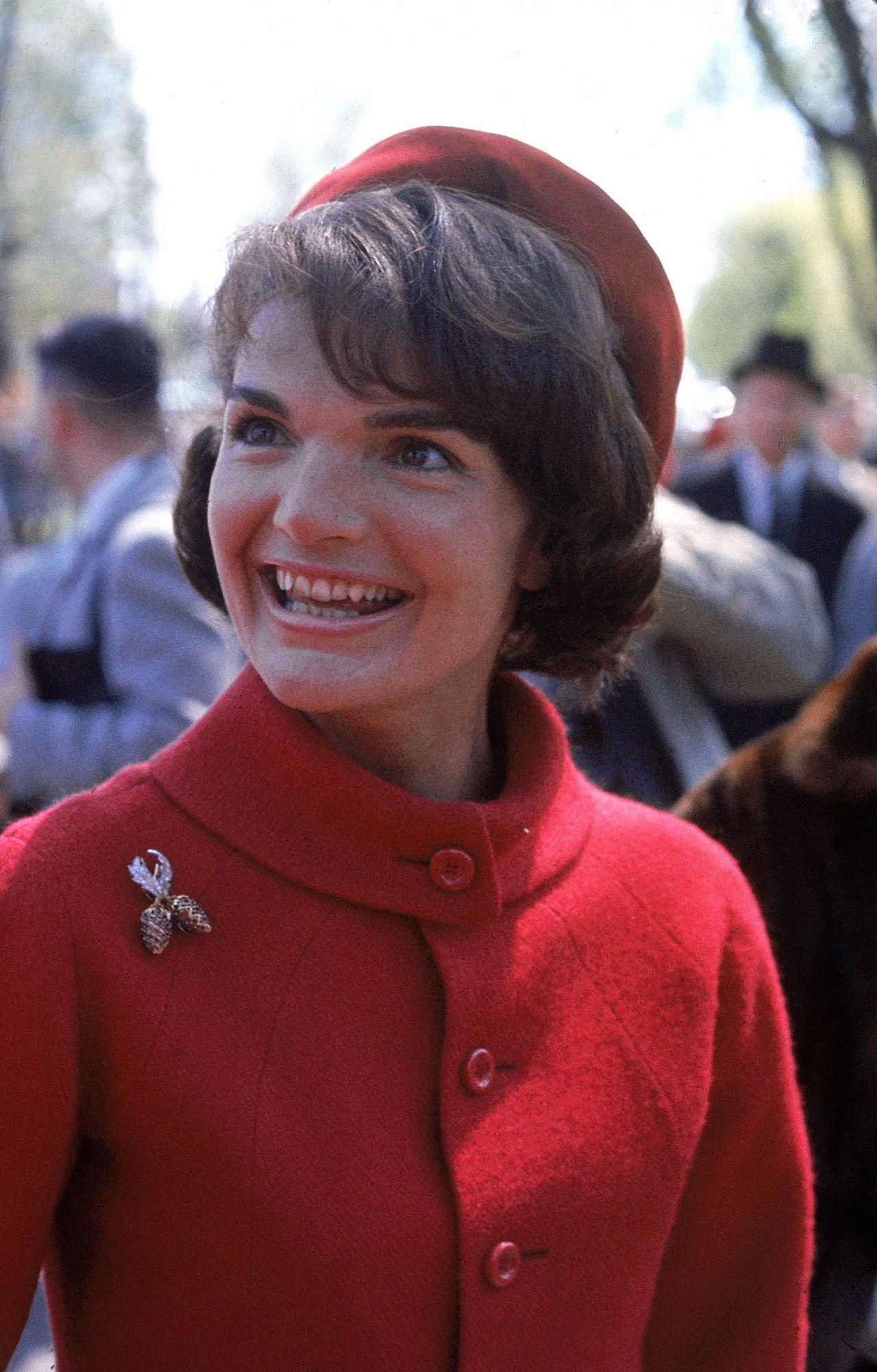 jackie kennedy red coat