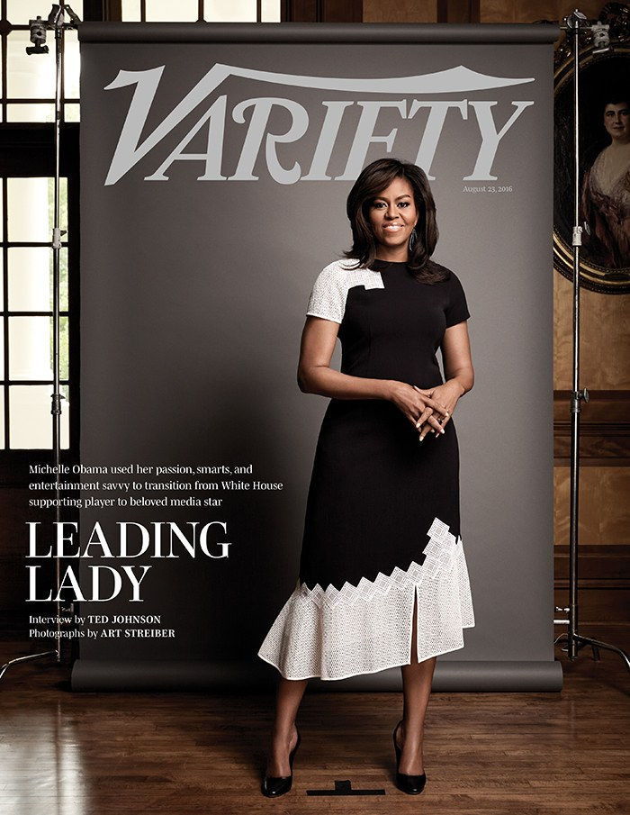 Michelle Obama wears Jonathan Simkhai in her cover shoot for Variety. 