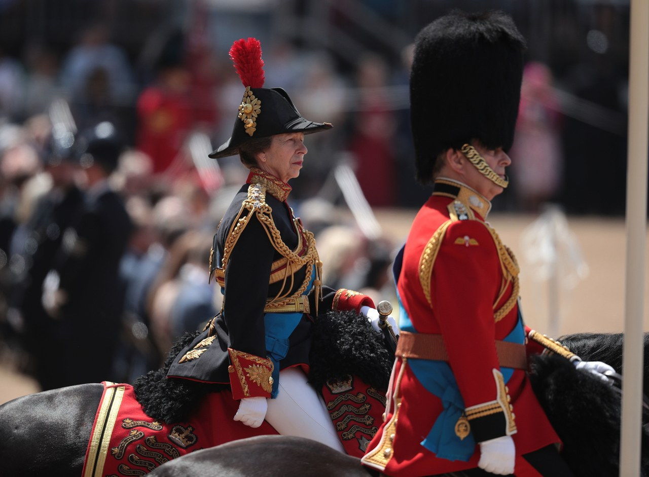 Princess Anne Trooping the Colour