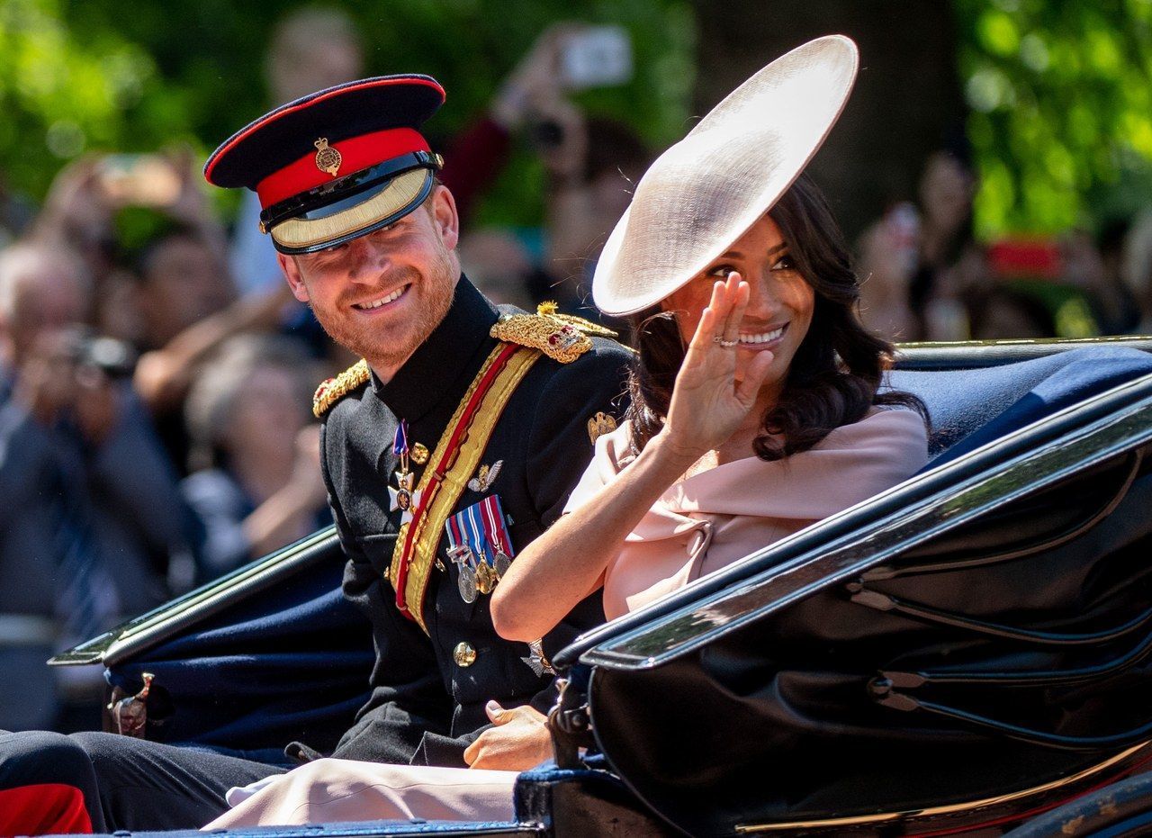 princ Harry and Meghan Markle Trooping the Colour 2018