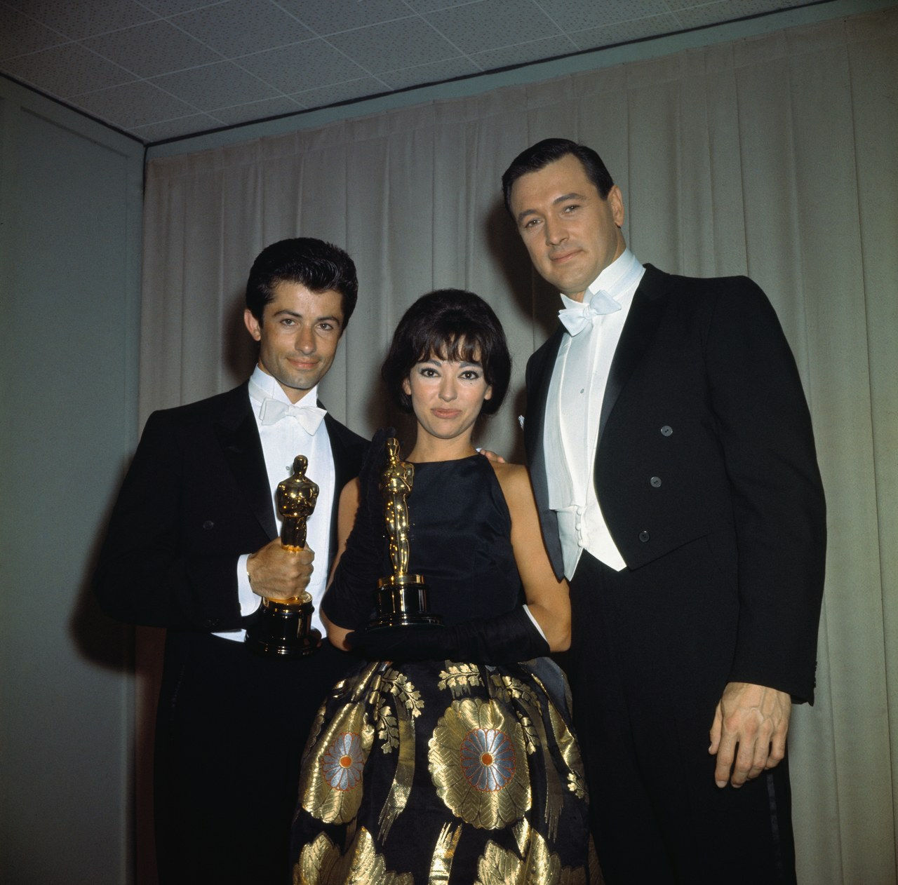 Oscar Winners George Chakiris and Rita Moreno with Rock Hudson