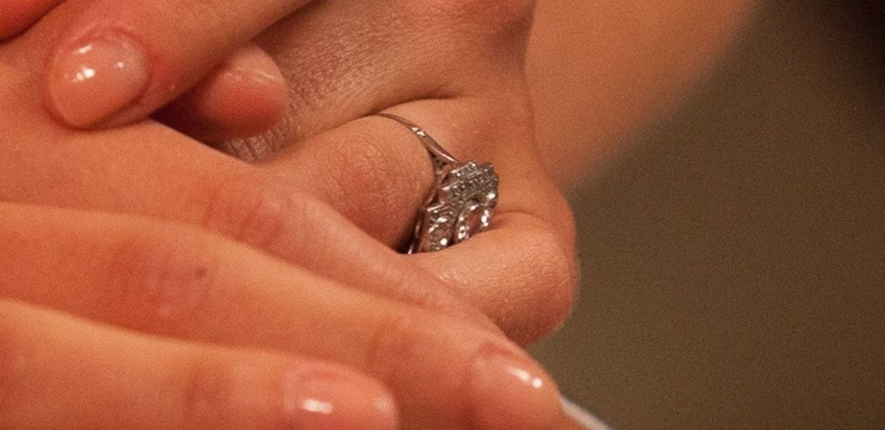 C Scarlett Johansson Ro Dauriac engaged engagement engagement rings photos celebrity weddings 0910