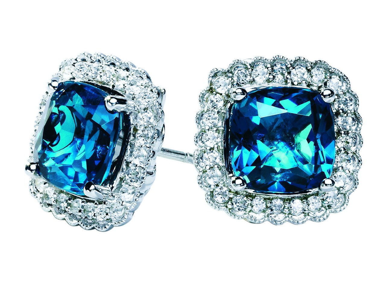 苏菲亚 vergara kays sapphire earrings