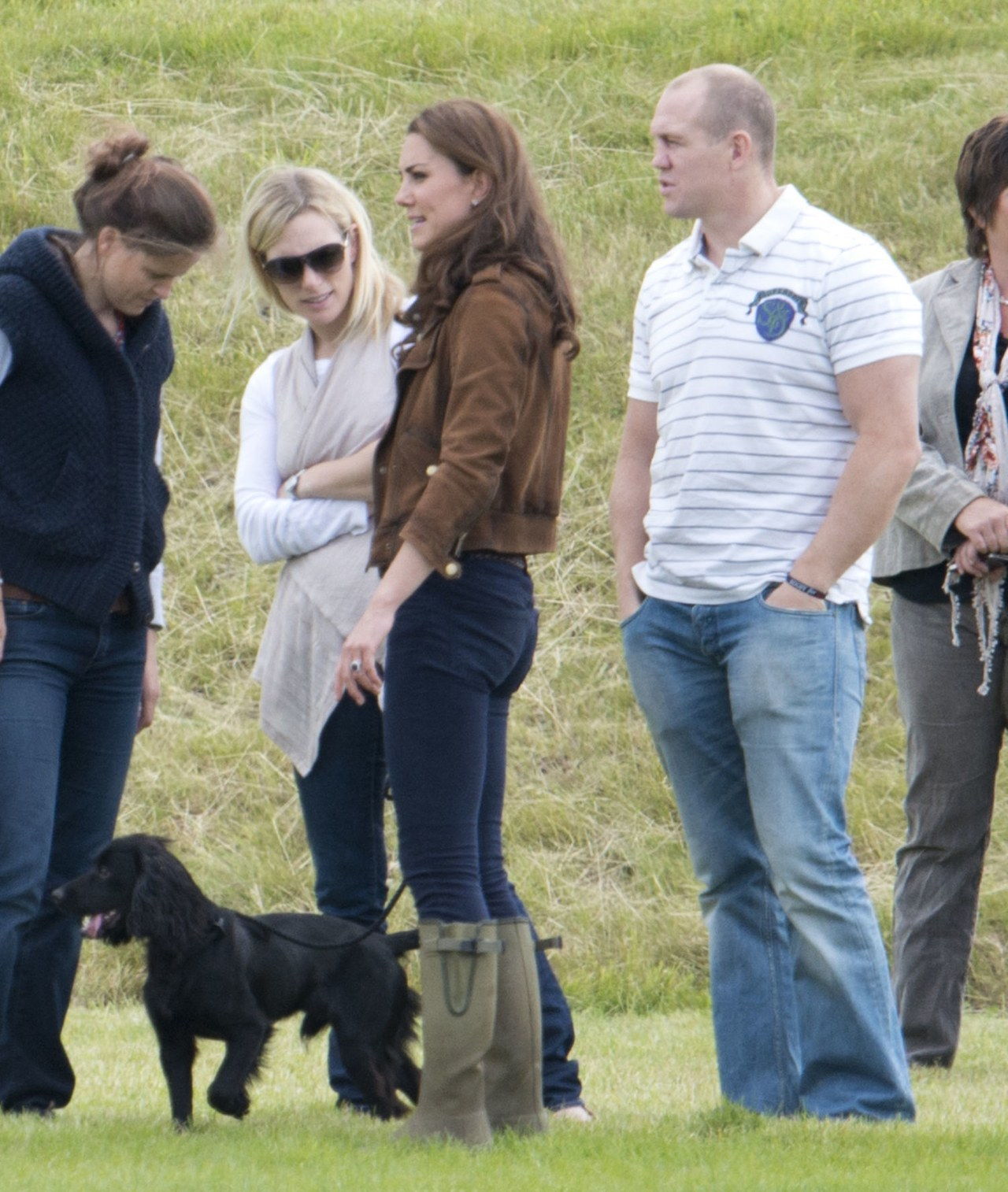 Kate middleton jeans boots polo match with friends