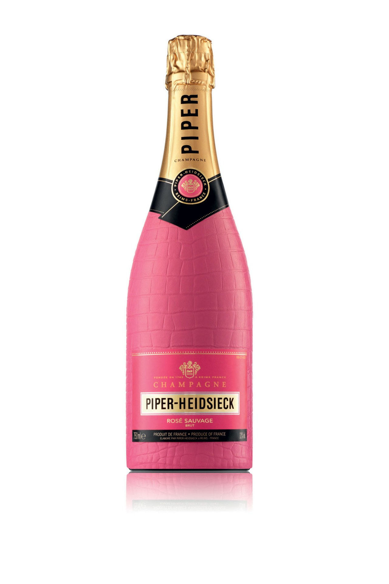 吹笛者 Heidsieck Bodyguard Rose Sauvage Champagne in Hot Pink Croc Bottle