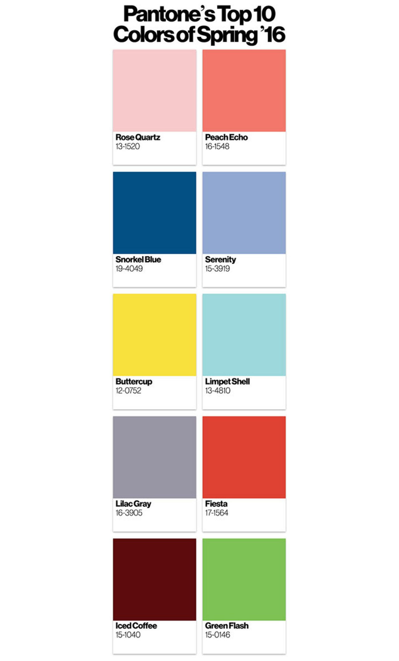 Pantone colors spring 2016 swatches sized