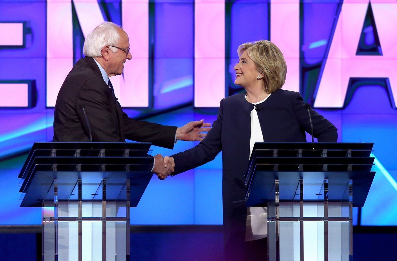 伯尼 sanders hillary clinton debate