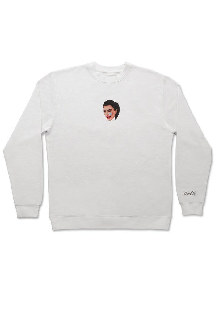 Kimoji Cry Face Crew sweatshirt, [$60](http://store.kimkardashianwest.com/products/kimoji-cry-face-sweatshirt)