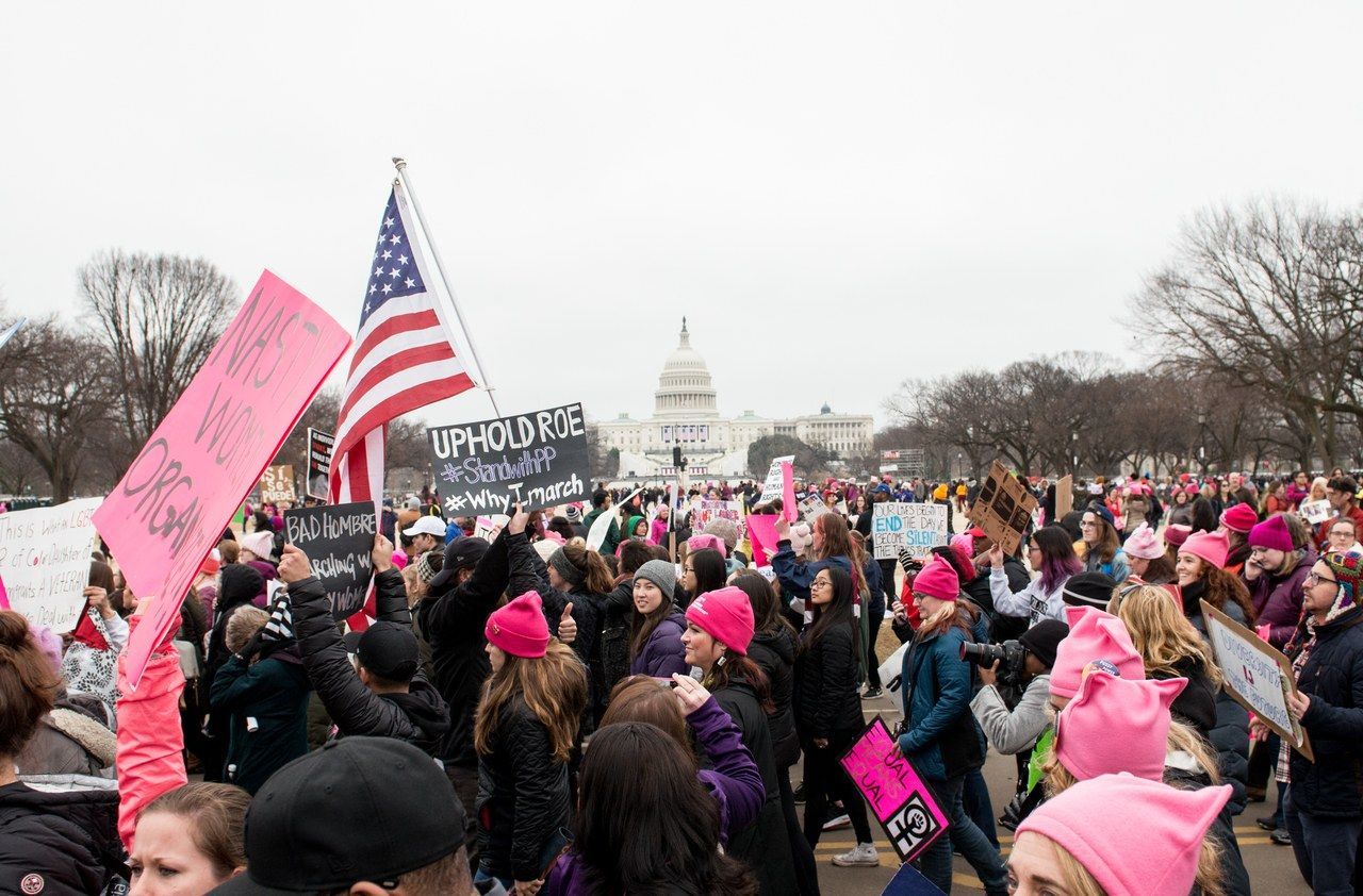 Frau's March on Washington Crowd