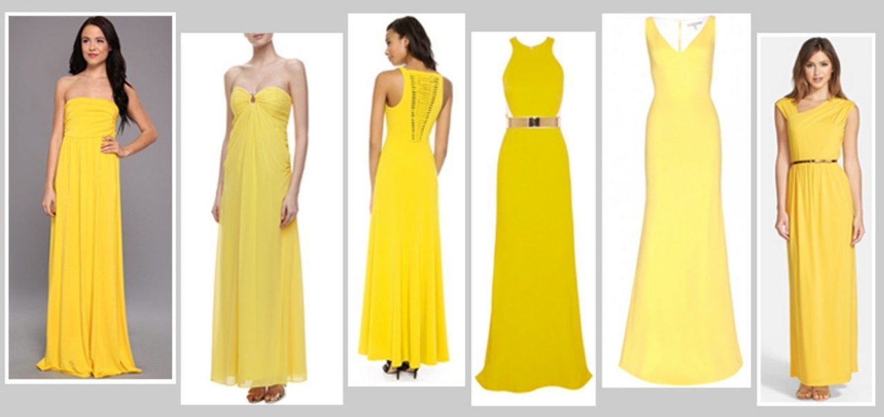 الأصفر gowns