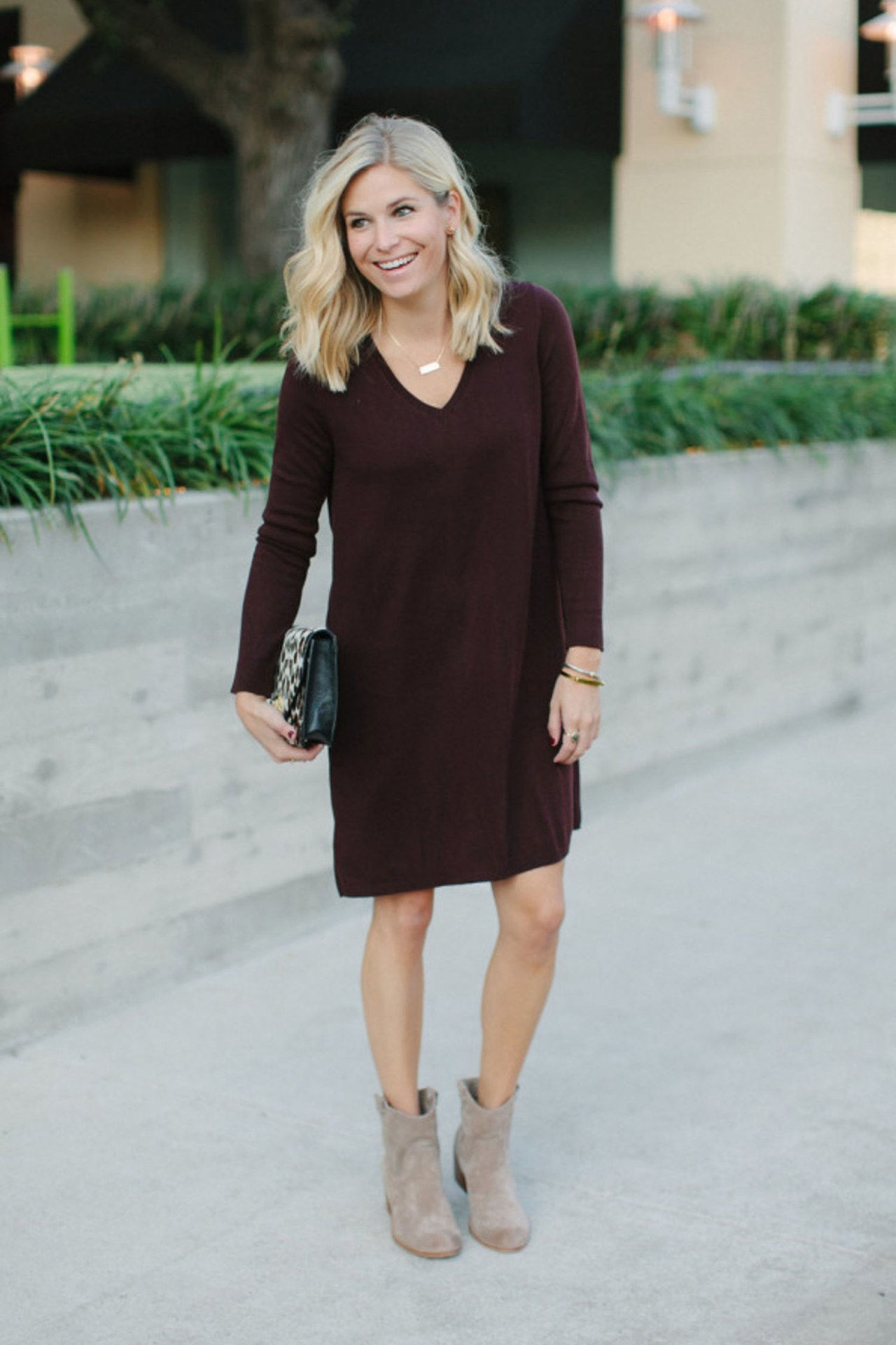 suéter dress outfit ideas one small blonde