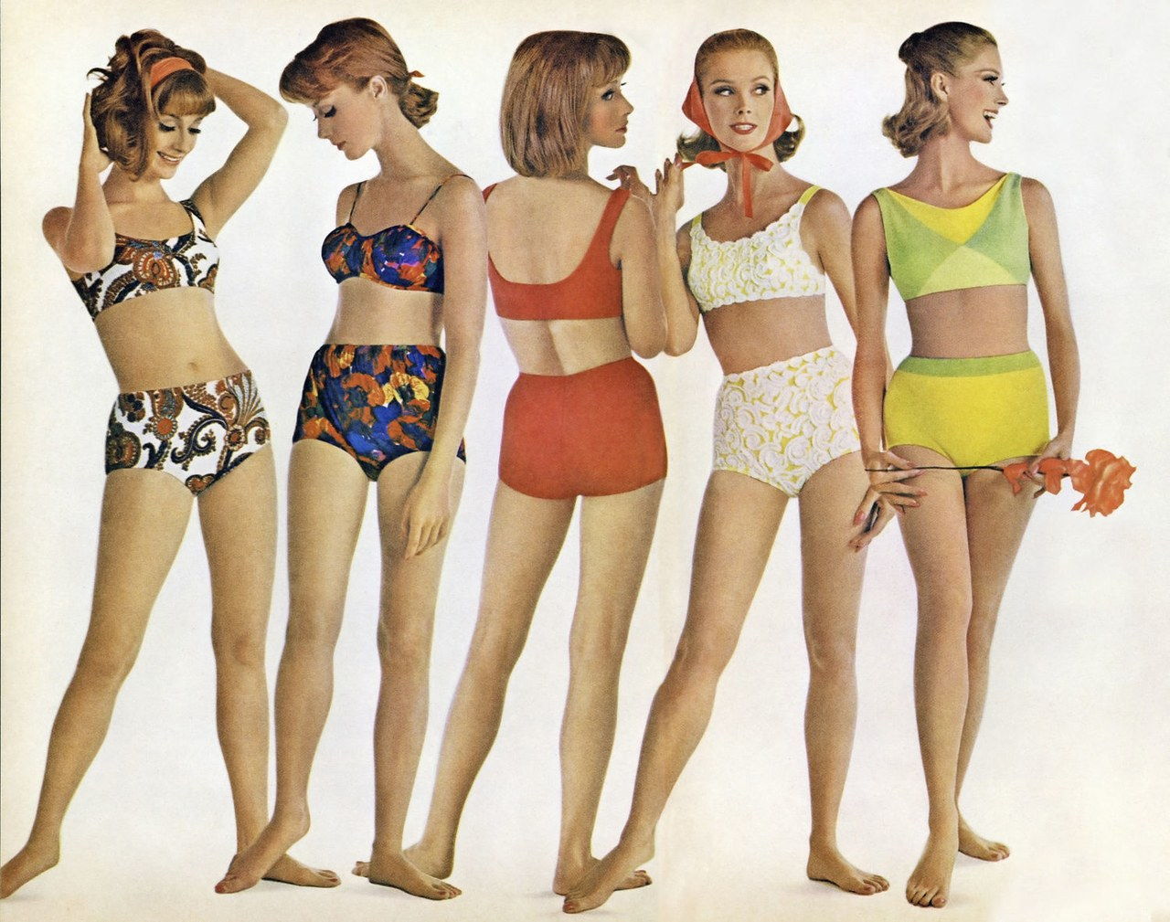 årgang bikini ad 1964 Rose Marie Reed Swimwear