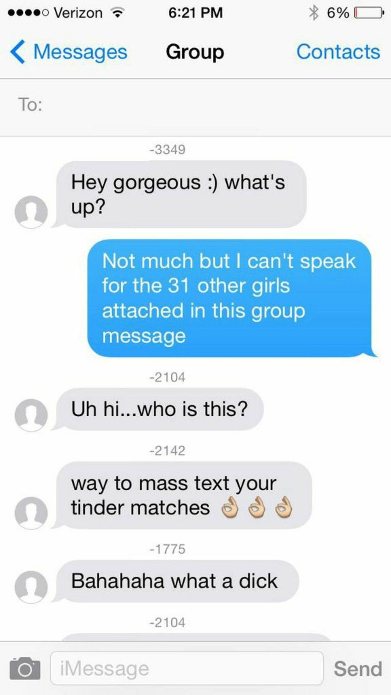 Tinder mass text