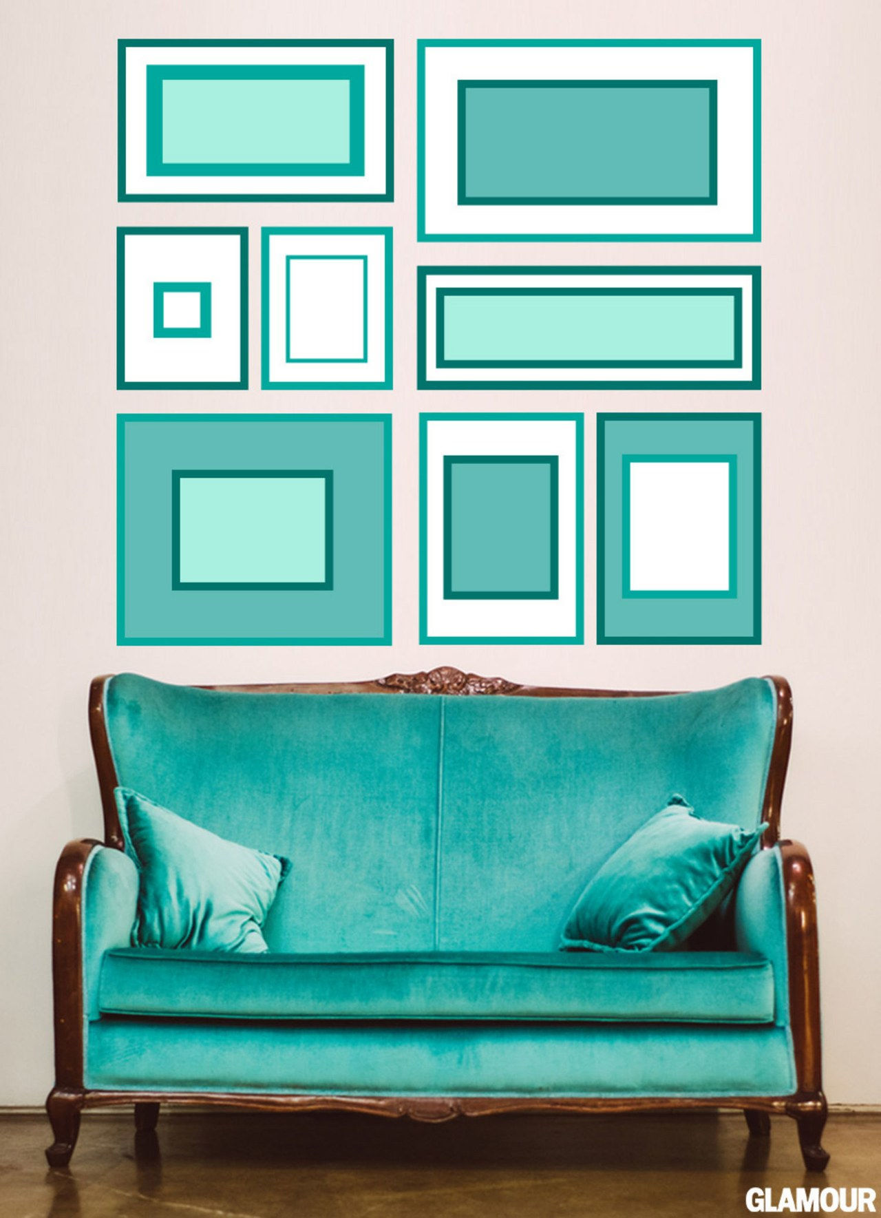 02 gallery wall template frames in frame