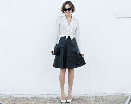 1103 glamourai Black Skirt White Shirt11 fa