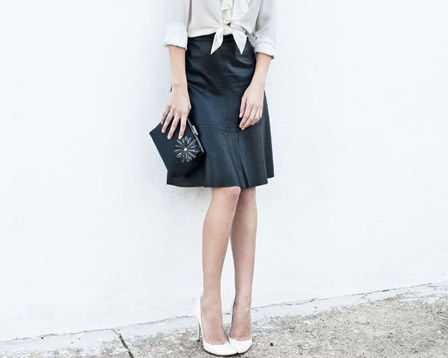 1103 glamourai Black Skirt White Shirt8 fa