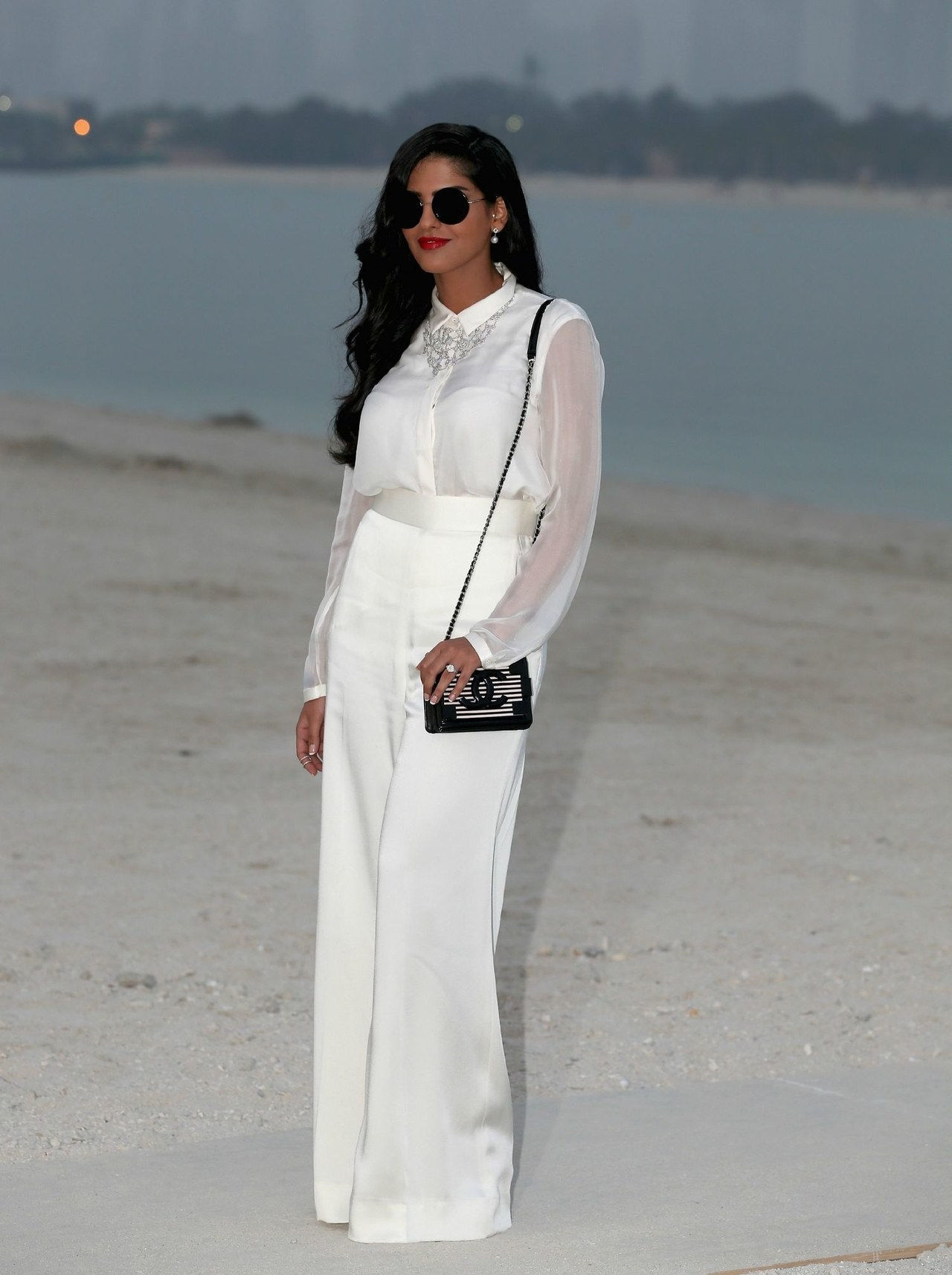 princesa ameerah chanel couture show white pants