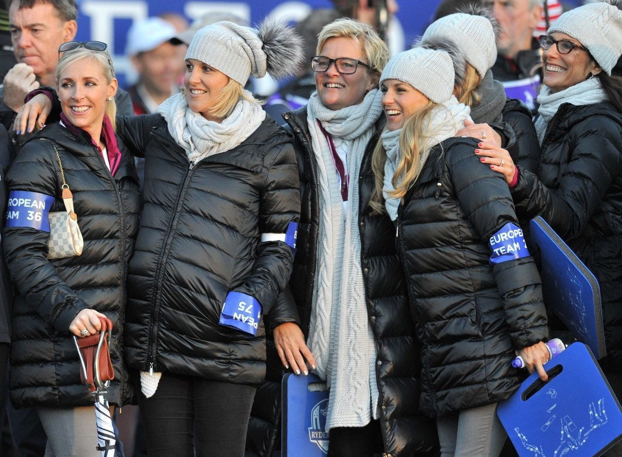 ryder cup wives matching outfits black jackets