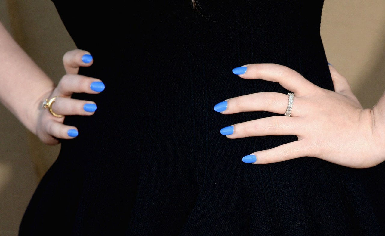 كات dennings blue nail polish nail trend