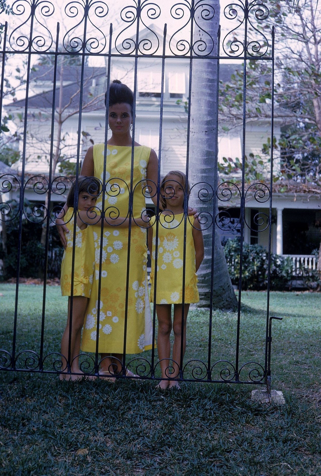 lilly pulitzer and children yellow dress 1963