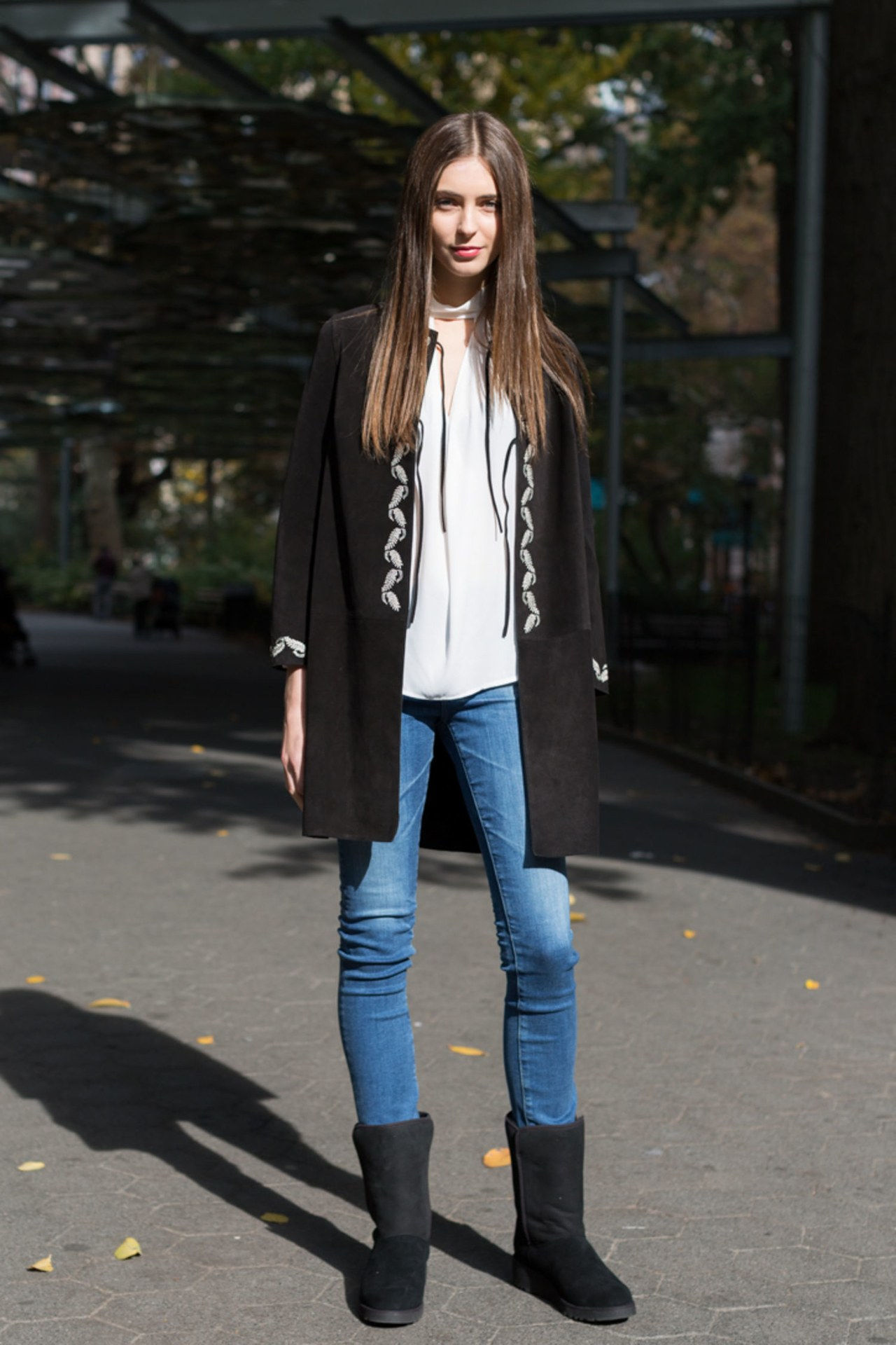 ugg outfit skinny jeans